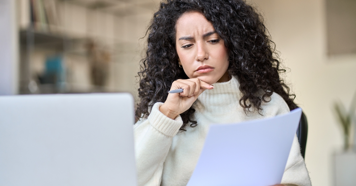 analyst checking bills