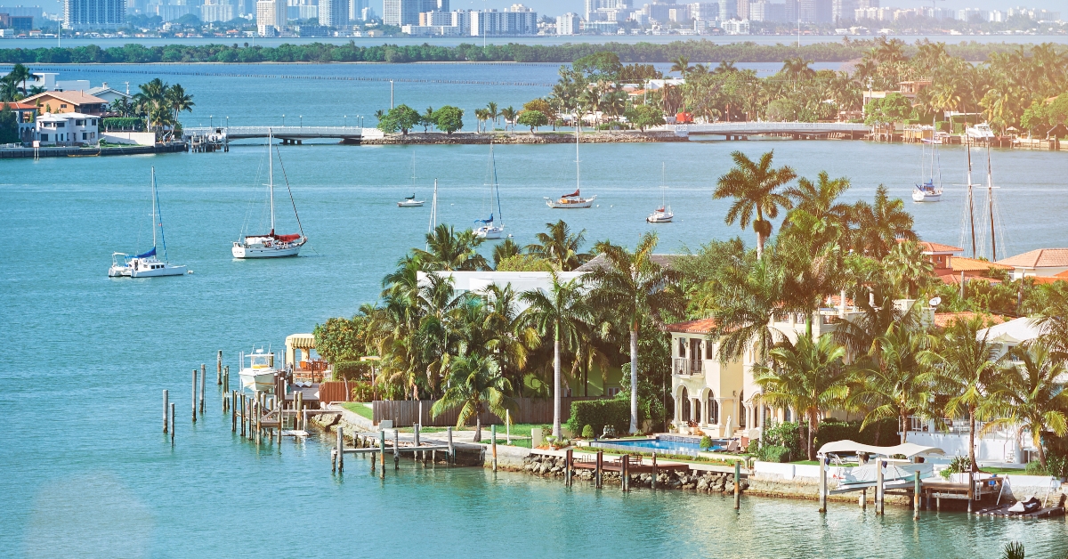 waterfront in miami city