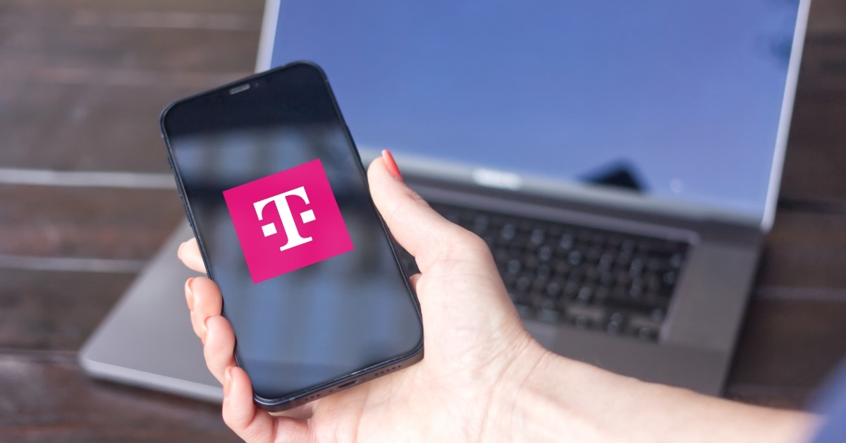 smartphone with t mobile logo