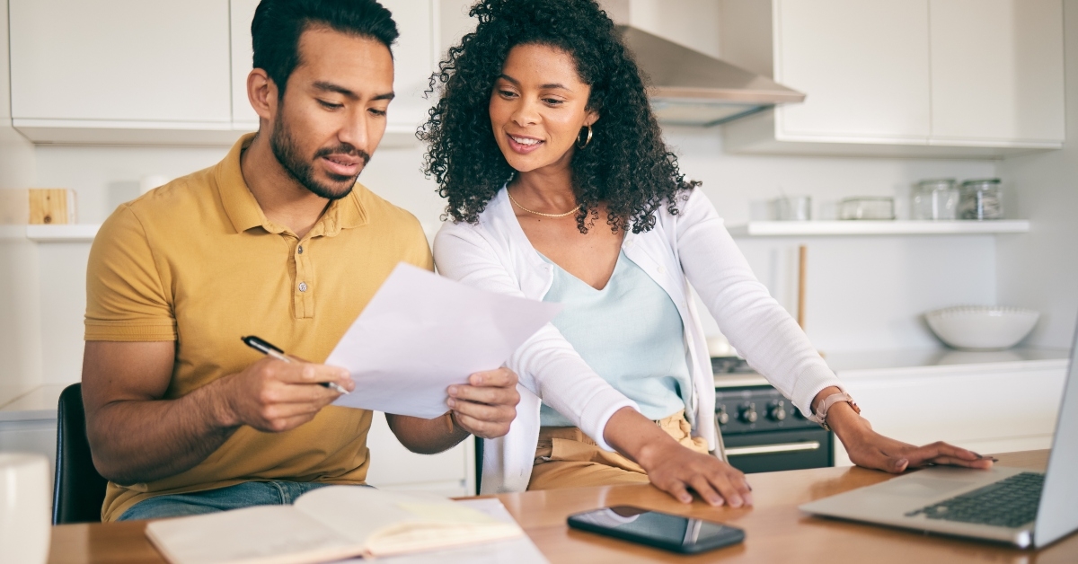 budget planning with laptop