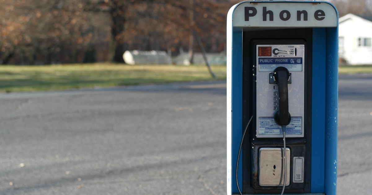 pay phone on rural street