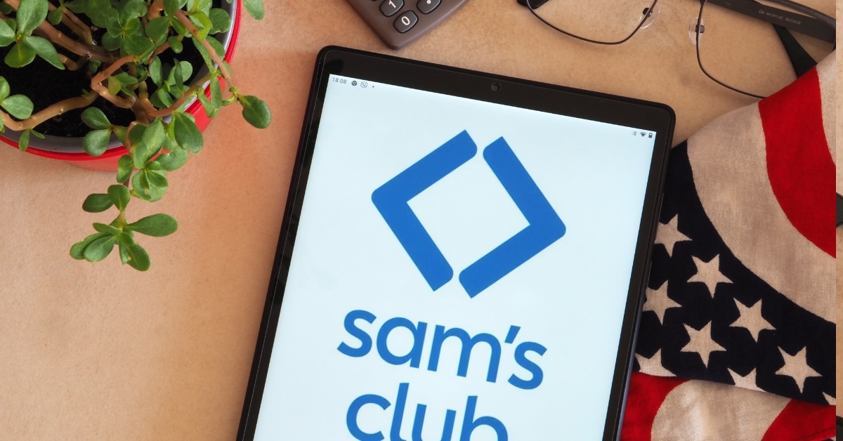 tablet screen with sam's club logo