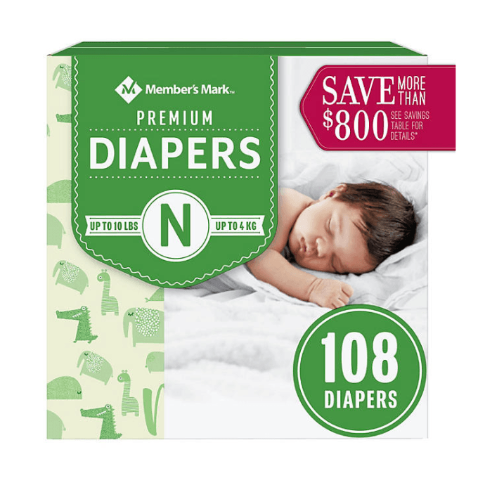 mark diapers