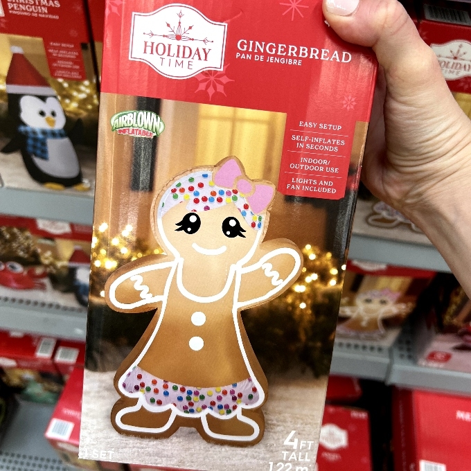 holiday time gingerbread inflatable