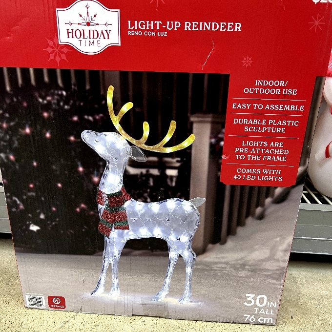 holiday time light up reindeer