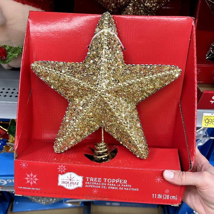 holiday time star tree topper