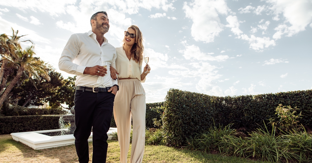 couple enjoying each others company