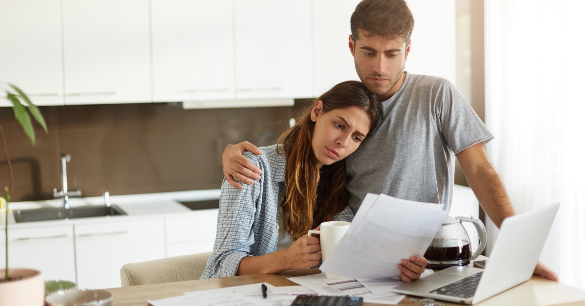 unhappy young couple