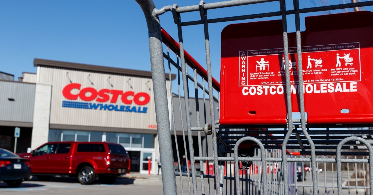 grocery trolley in costco parking lot