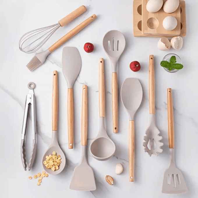12-piece silicone baking utensil set