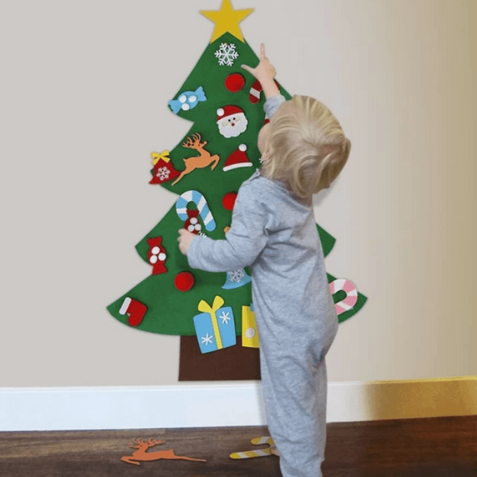 diy wall christmas felt tree
