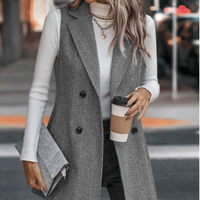 double breasted vest blazer