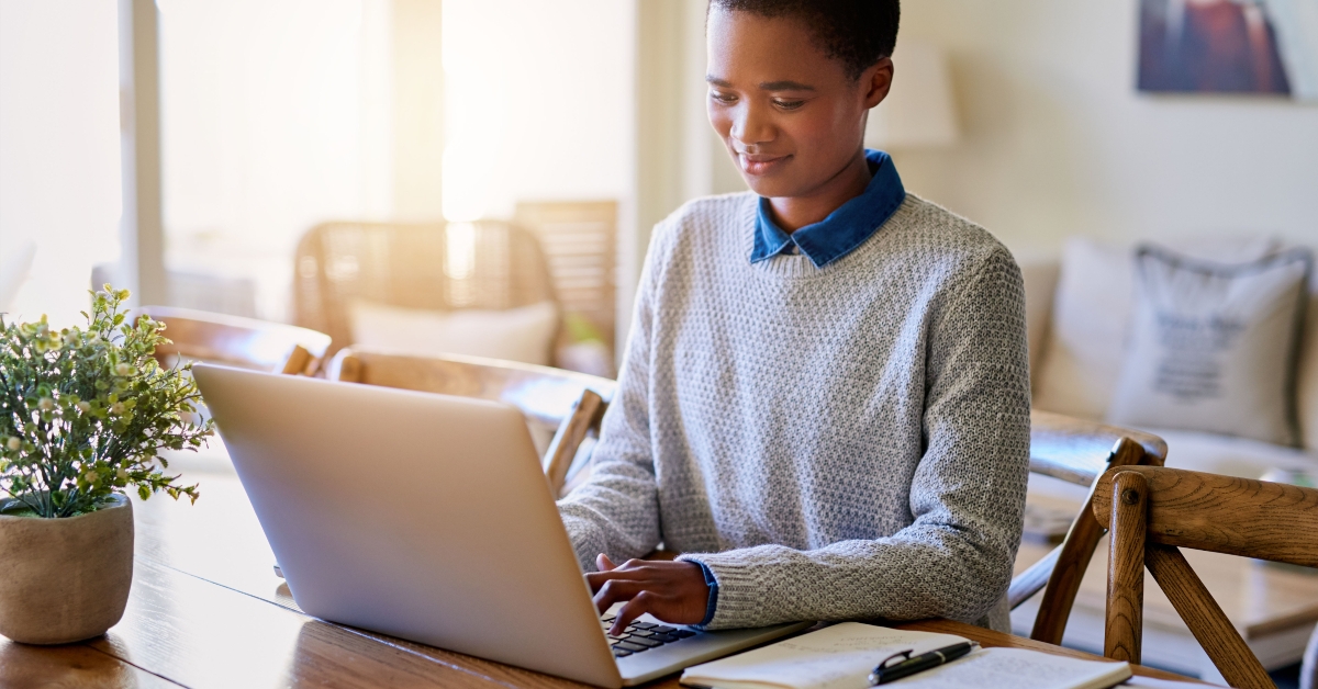 entrepreneur working from home