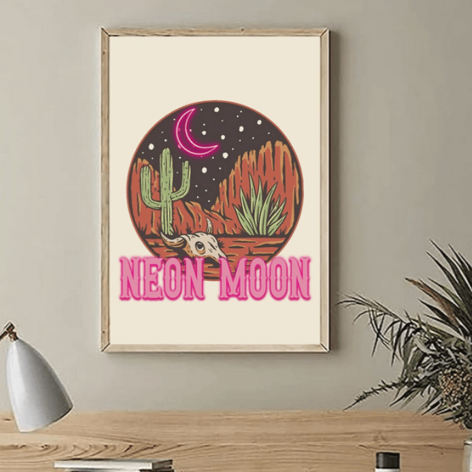 retro pattern art poster wall decor