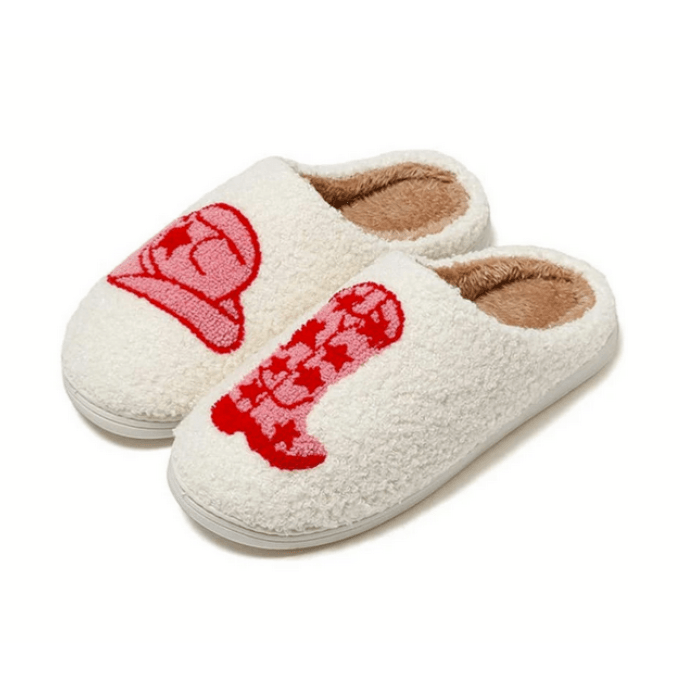 shein-fluffy cowgirl slippers