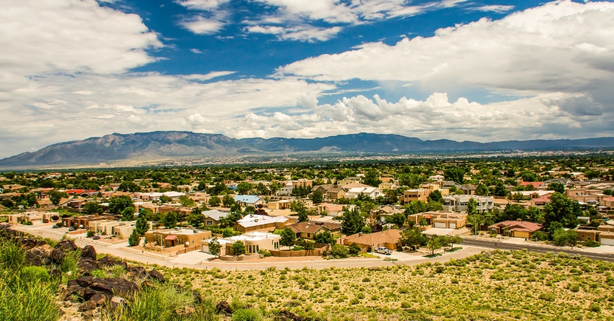 suburban houses near petroglyph national monument 