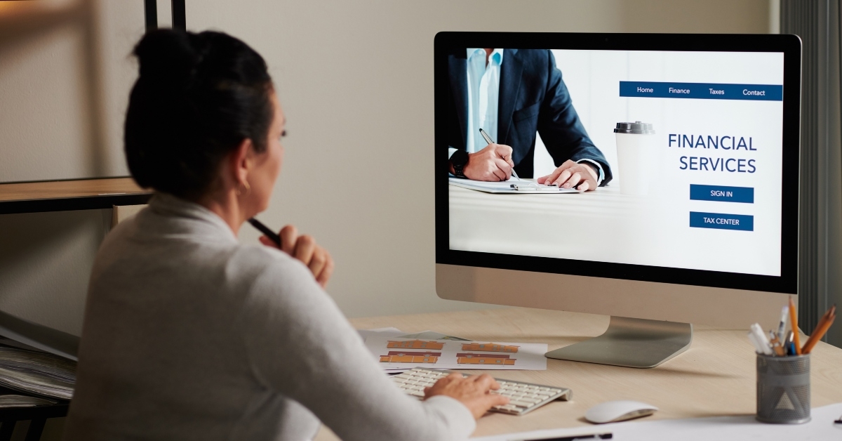 financial services website