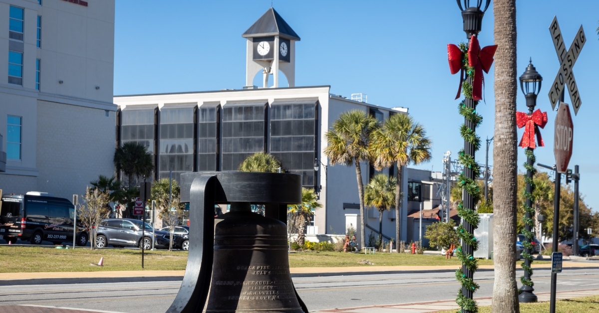 historical fire bell in downtown ocala
