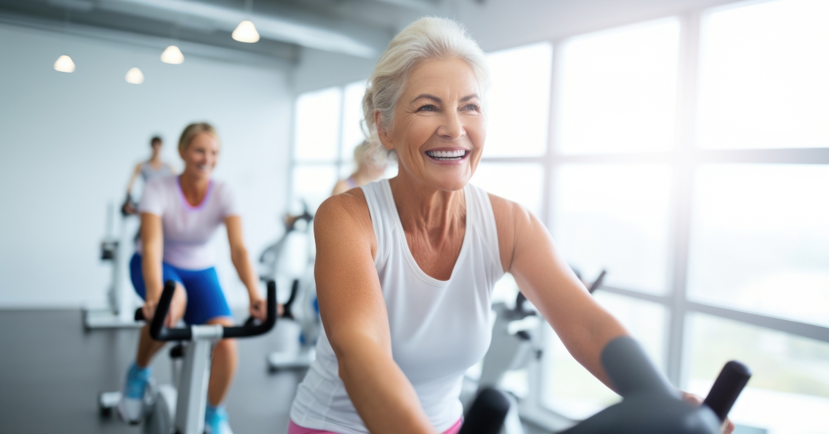 exercise bike in gym