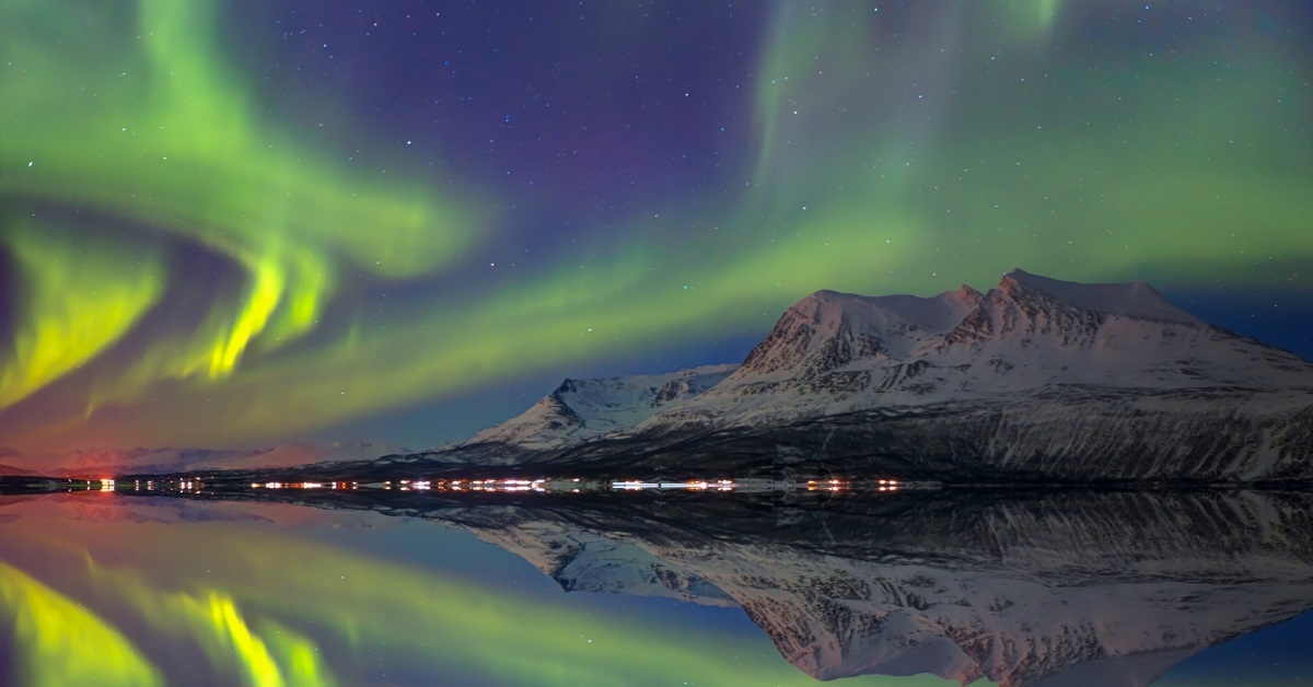 northern lights over tromso norway