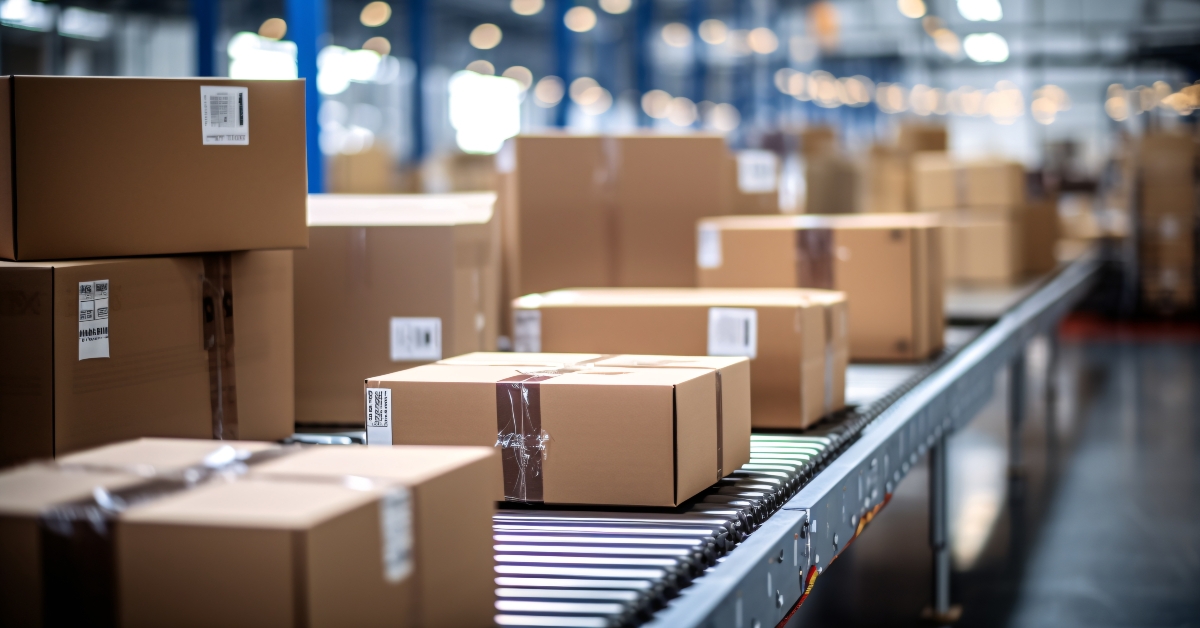 multiple cardboard box packages