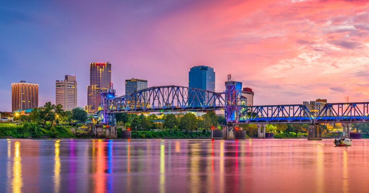 arkansas skyline at sunset