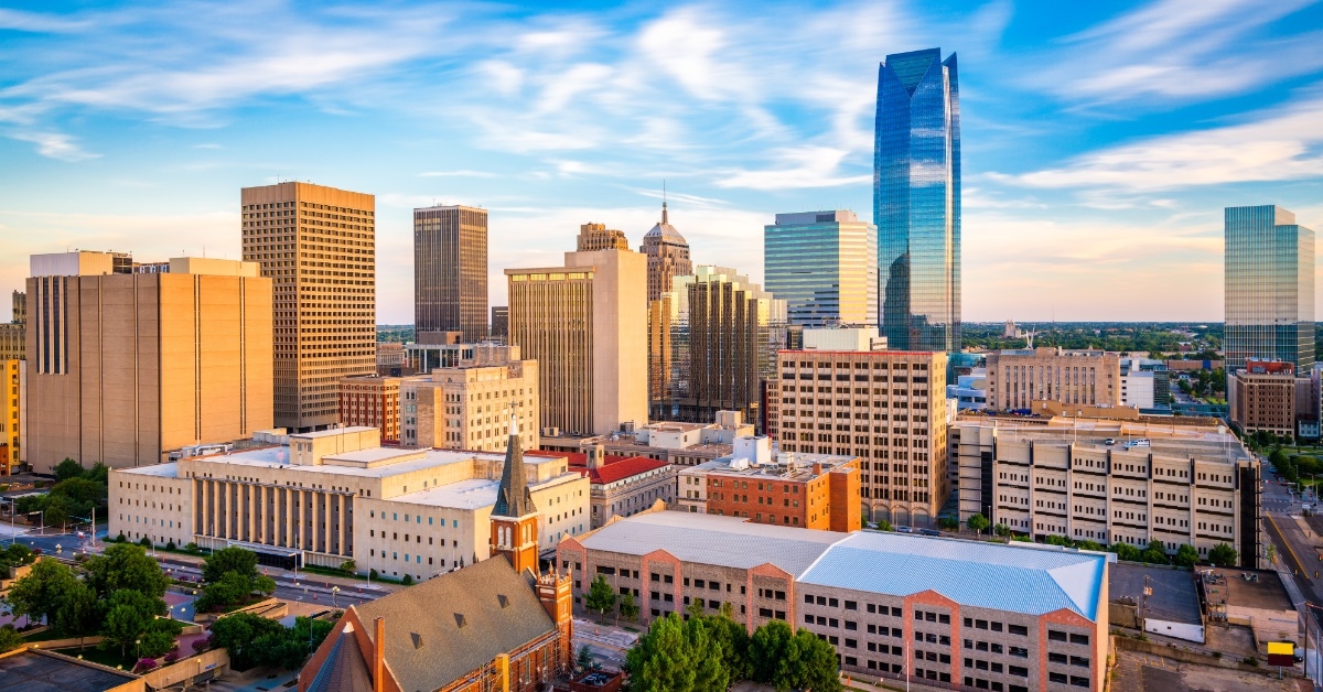oklahoma city skyline under clear sky