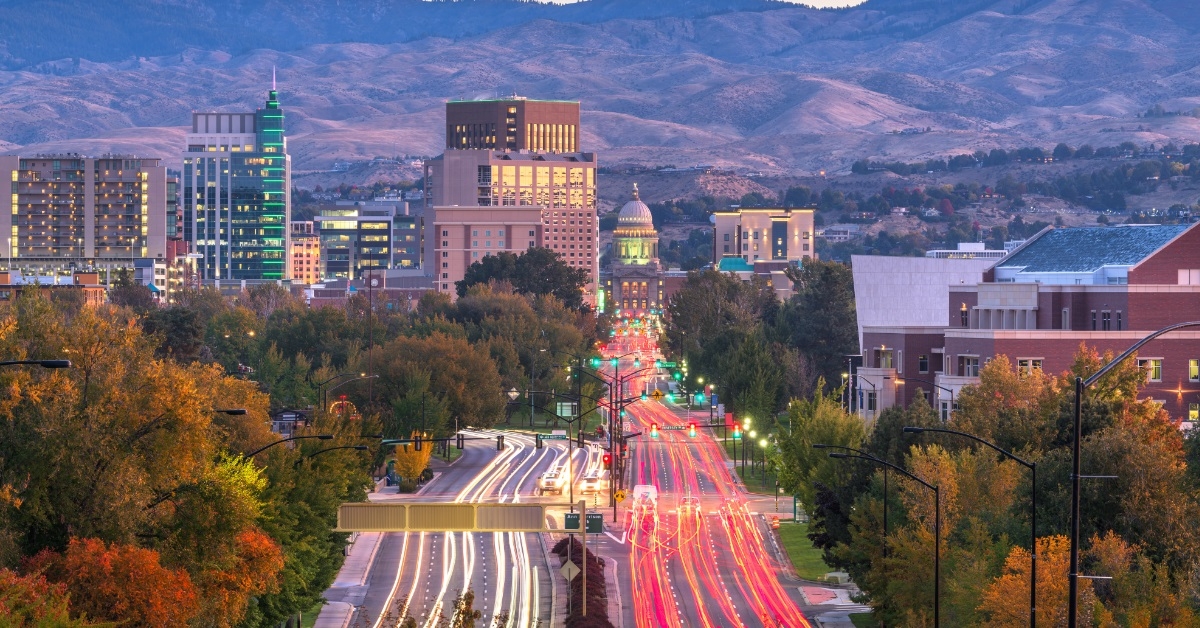 traffic on streets of idaho