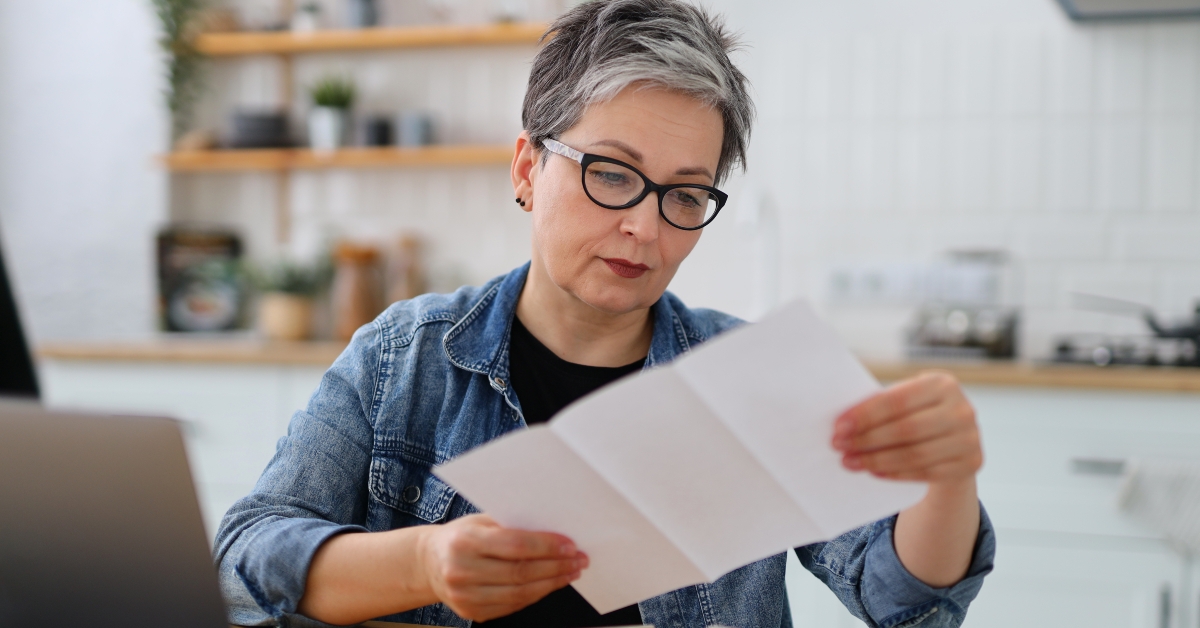 mature woman in glasses