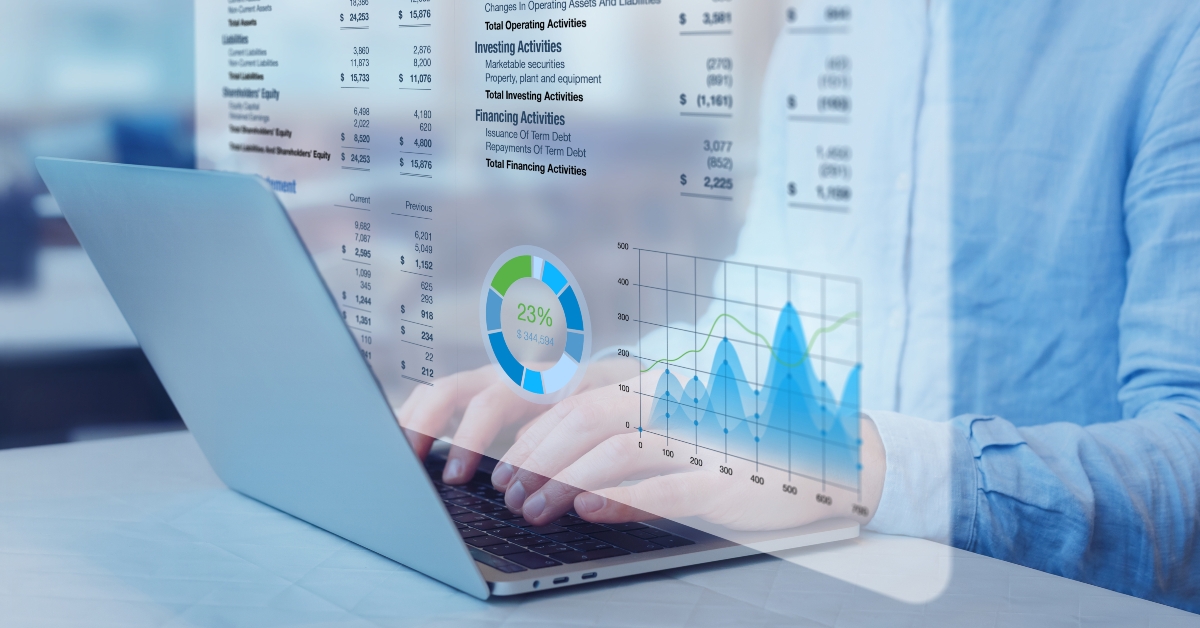 accountant analysing financial statement 