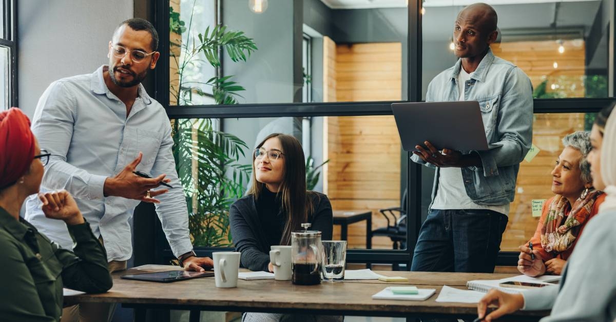 Creative business team having a meeting in an office