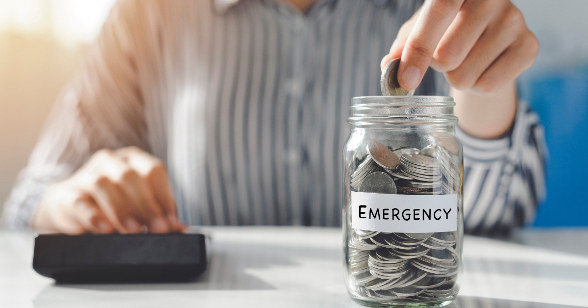 saving for an emergency concept