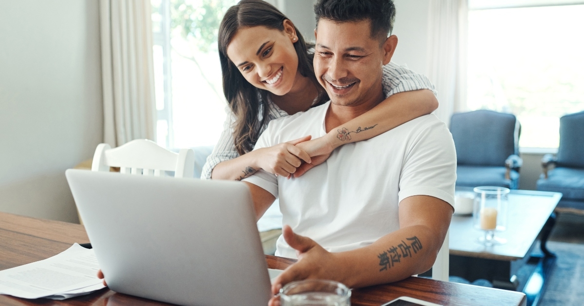 affectionate young couple
