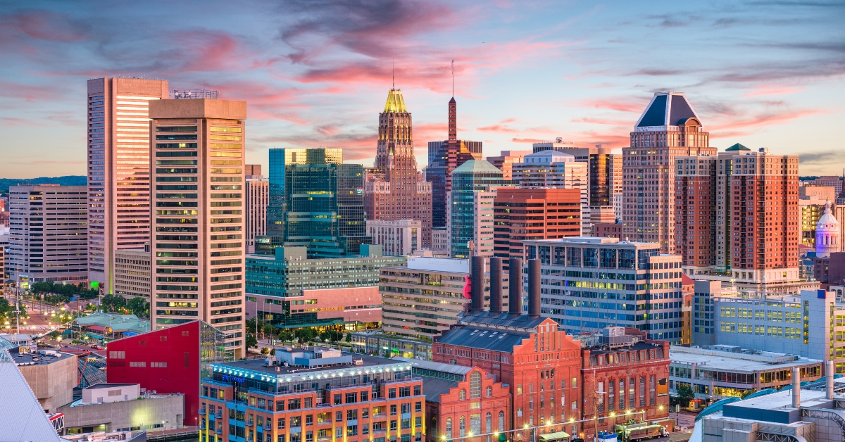 baltimore maryland usa skyline