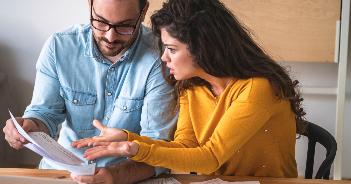 couple arguing about money