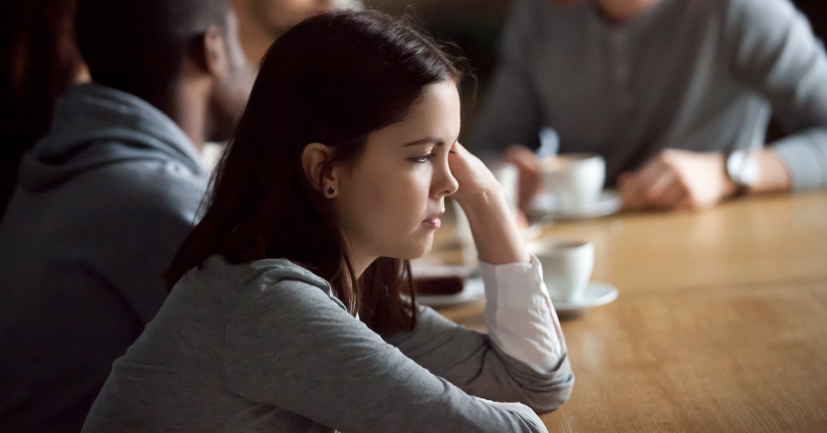young woman feeling jealous