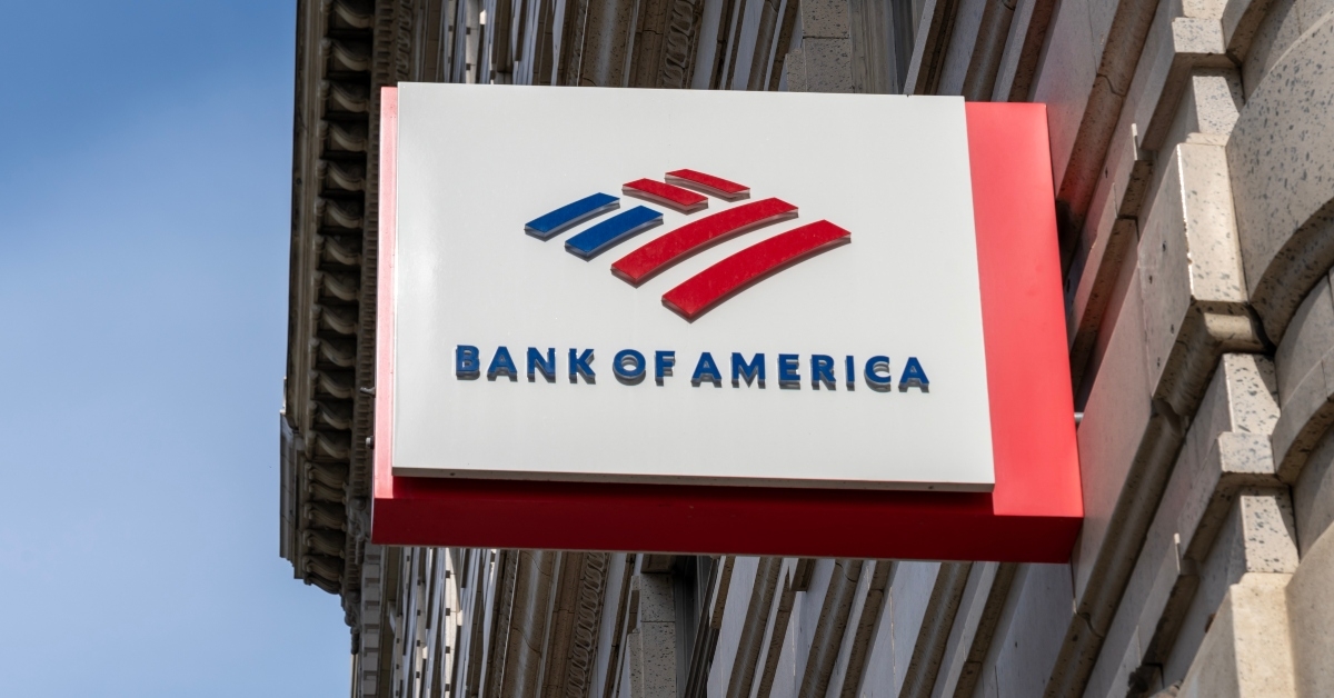 bank of america projecting sign