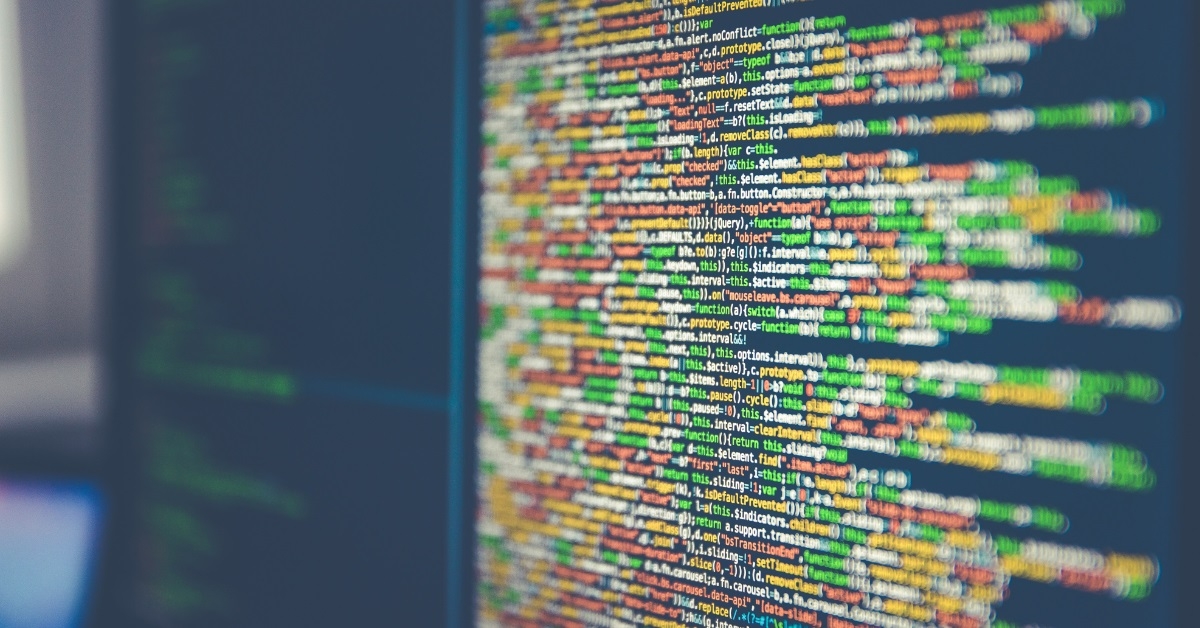 colorful coding data on monitor