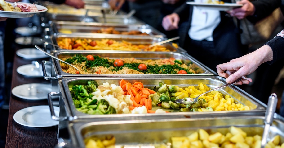 culinary buffet dinner with various dishes