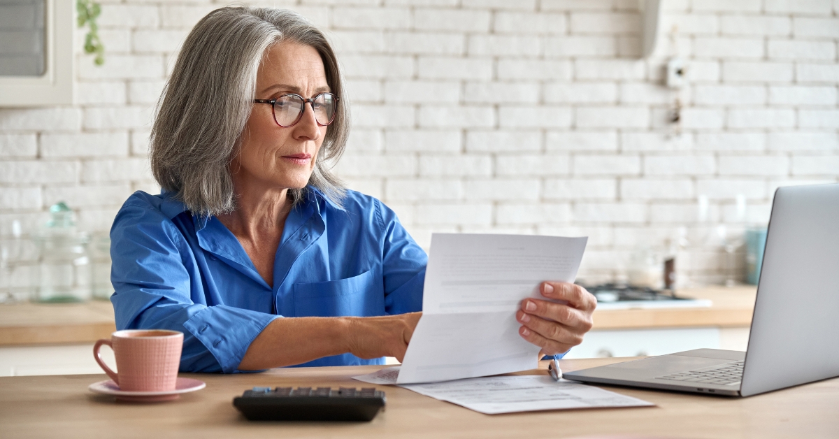 senior woman working