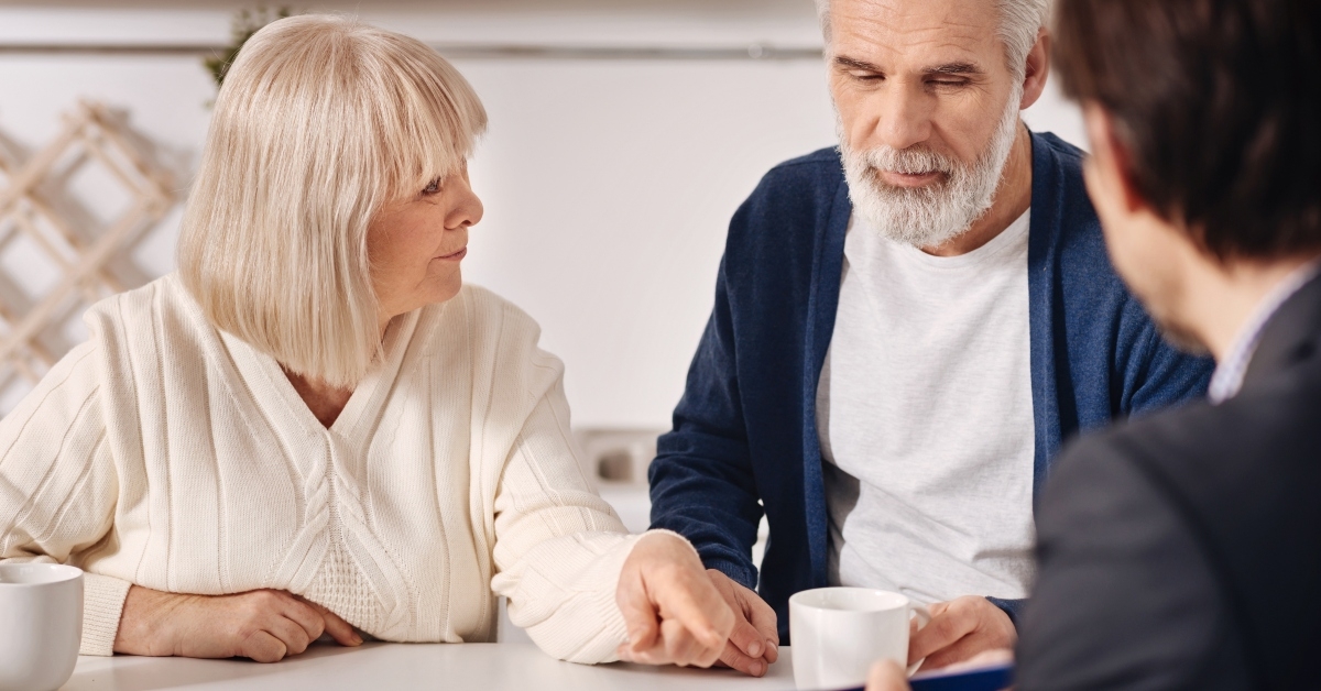 optimistic senior couple