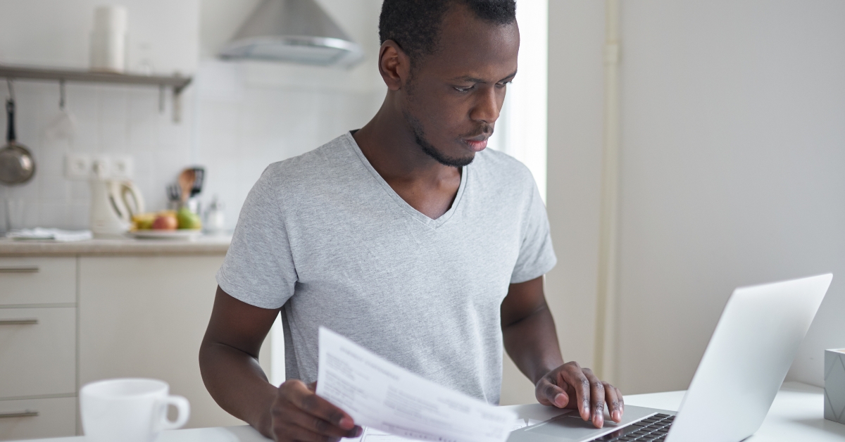 student using online banking