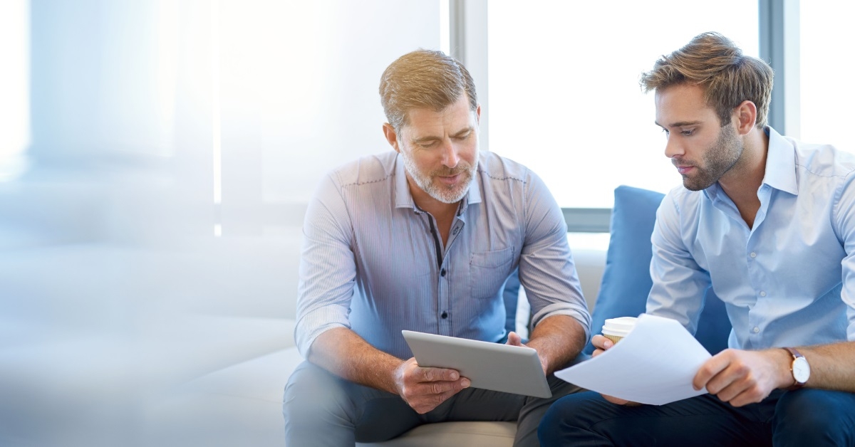 businessman discussing work at office