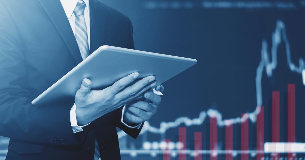 businessman using digital tablet