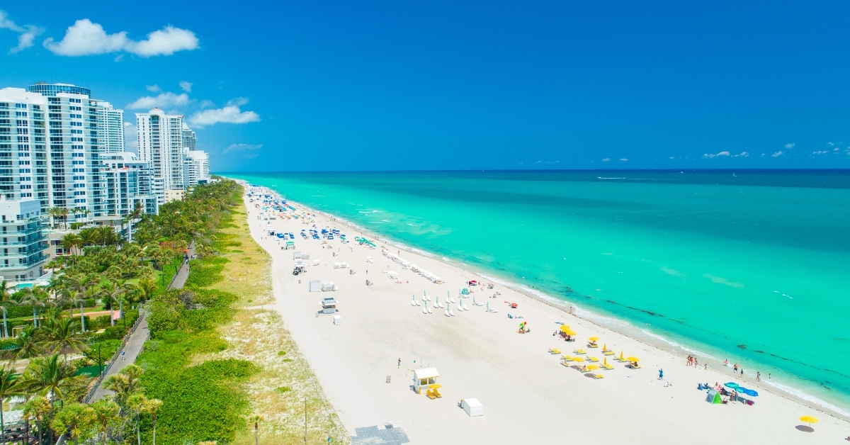 aerial view of south beach