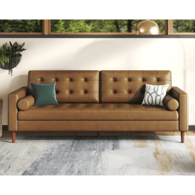 anvi 80” leather sofa