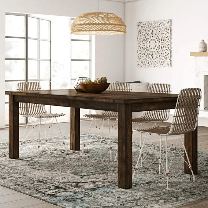 aster solid wood dining table
