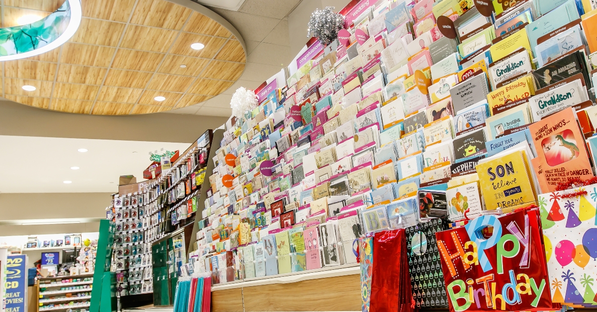 greeting cards isle