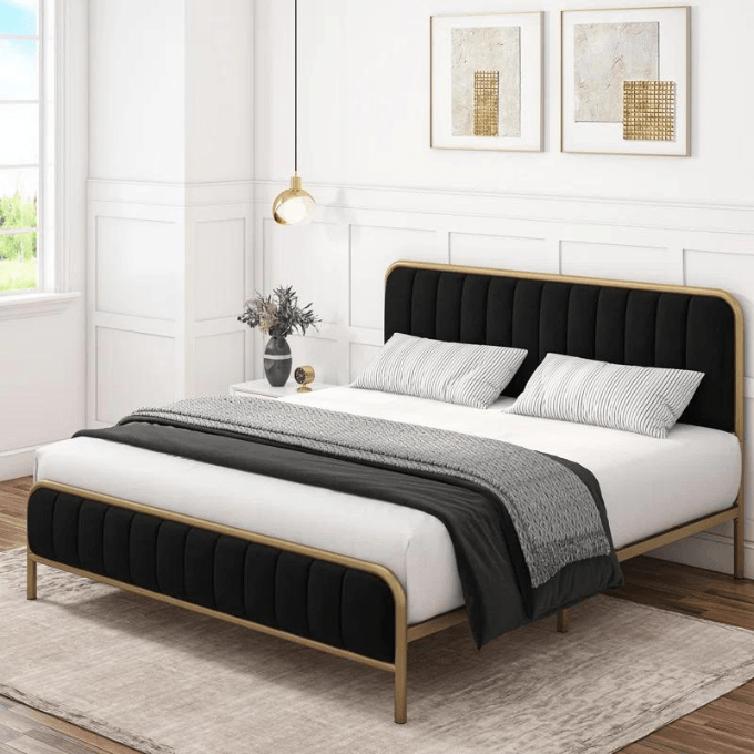 melle upholstered platform bed