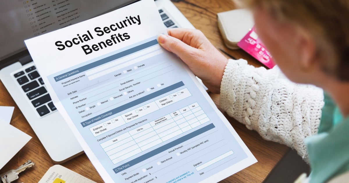 Social Security Benefits Form Concept